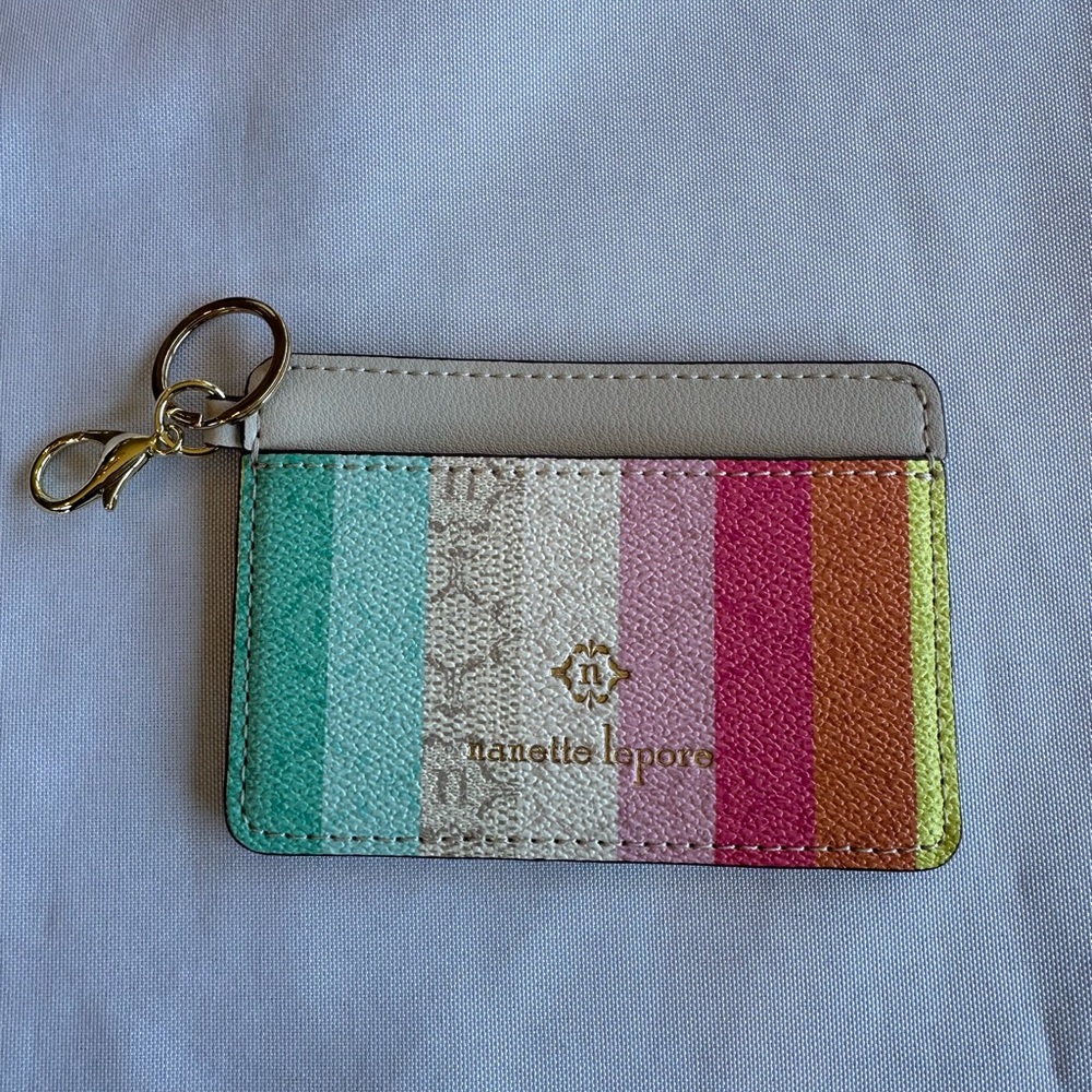 Nanette Lepore Multicolor Key & Card Holder Bag Tag Keychain
